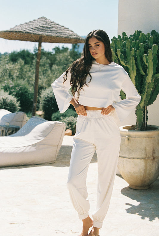 Dina Satin Turnt Blouse - Shiny Orchid