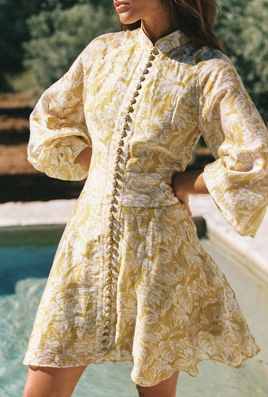 Leona Halter Mini Dress - Dreamy Sunset