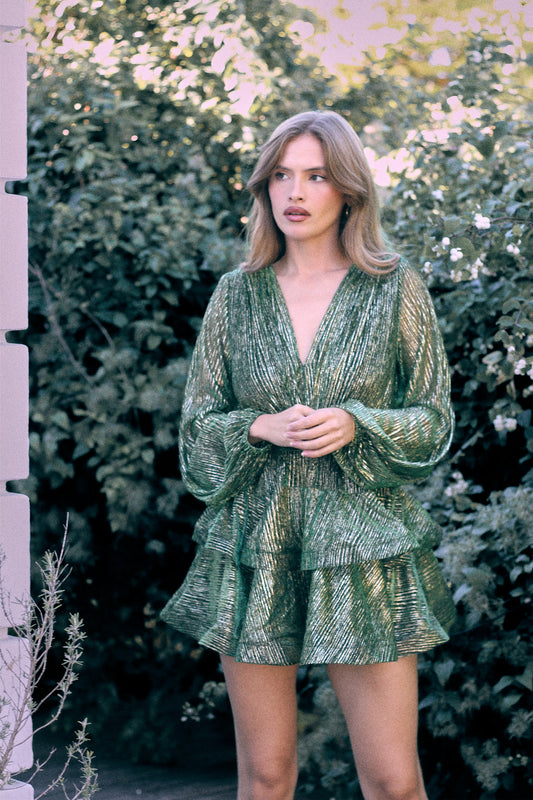 Naia Bedouin Dress - Smaragd Splash