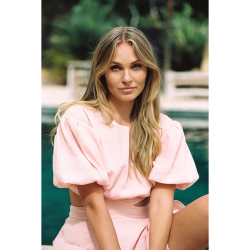 Inez Caprera Cut Out Dress - Rosate Blush