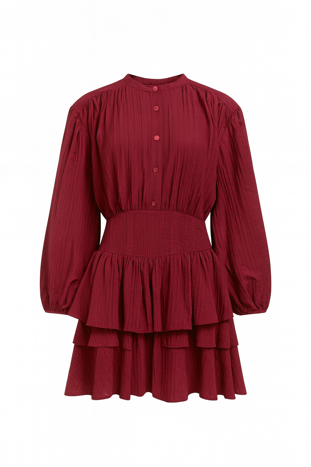 Alaya Mini Ruffle Dress - Mulberry