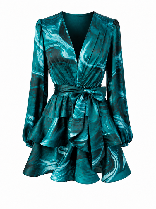 Kayani Asya Bedouin Dress -Verdant Lush