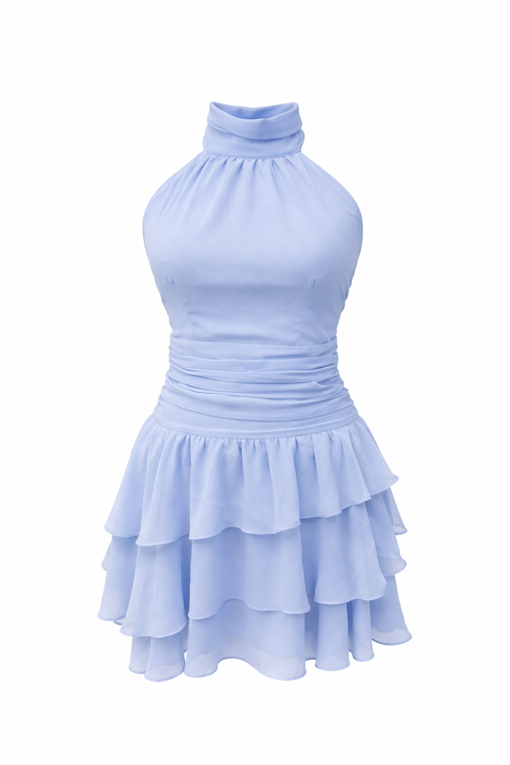 Lilly Maze Mini Ruffle Dress Sky Azure