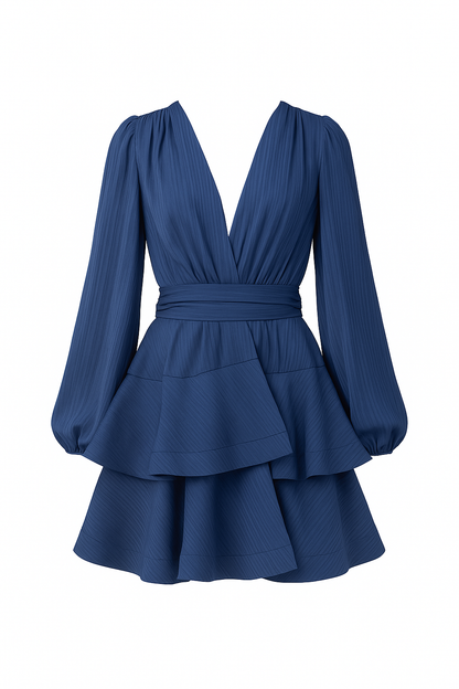 Asya Bedouin Dress - Grain Marine