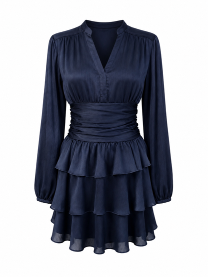 Nadine belted dress - Grain Navy
