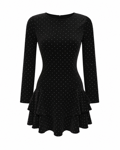 Delilah Velour Mini Dress - Radiant Granite