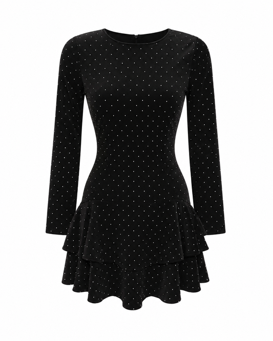 Delilah Velour Mini Dress - Radiant Granite