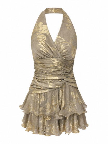 Ailany Frill Mini Dress - Radiant Aurelian