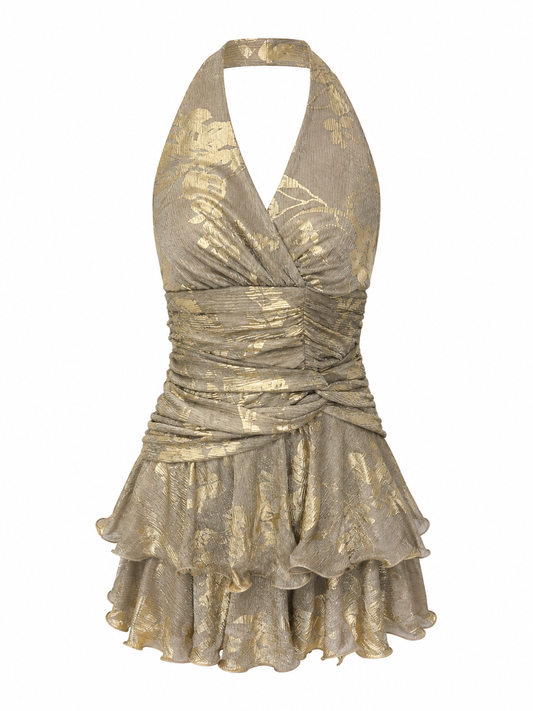 Ailany Frill Mini Dress - Radiant Aurelian