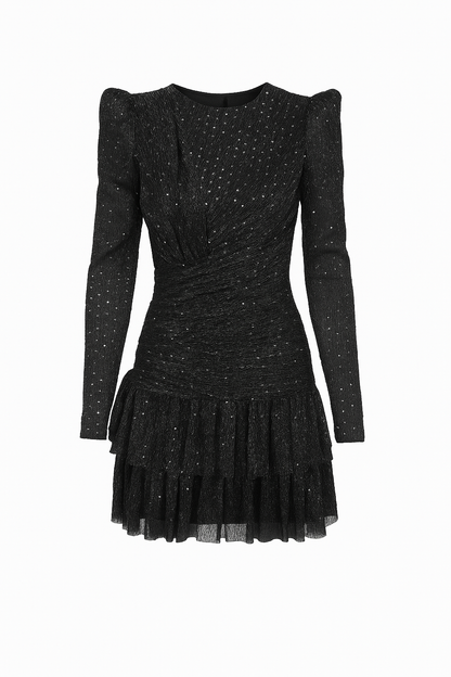 Giselle Mini Dress - Glittering Onyx