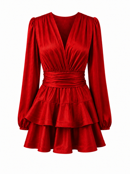 Kayani Asya Bedouin Dress - Flare Ruby