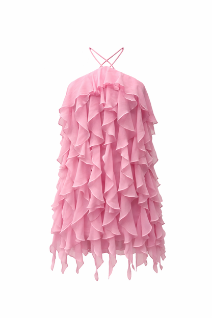 Tiana Mini Ruffle Dress - Dreamy Candy