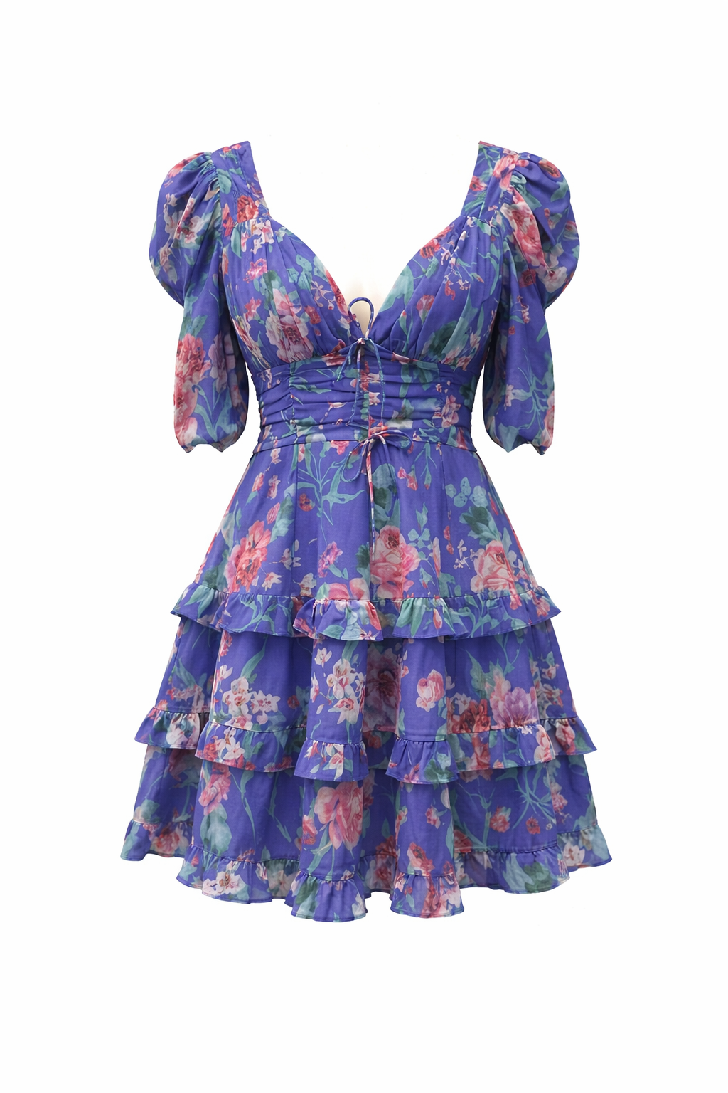 Isla Mini Dress - Violet Rosette