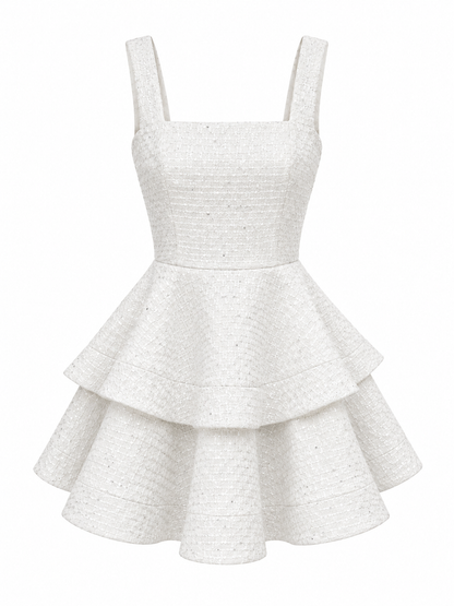 Kayani Avya Mini Gown Dress - Radiant Snow