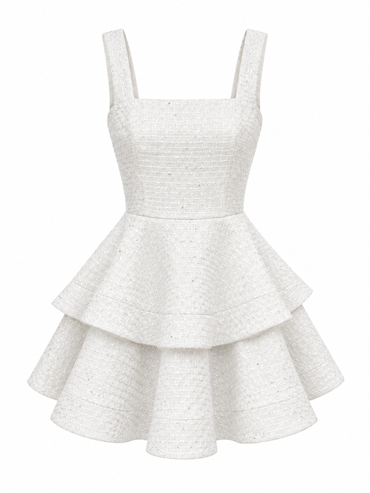 Kayani Avya Mini Gown Dress - Radiant Snow