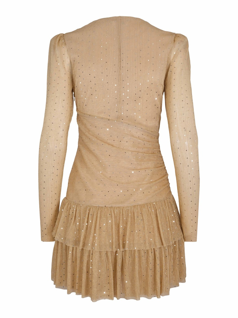 Candice Mini Gown Dress - Glittering Golden