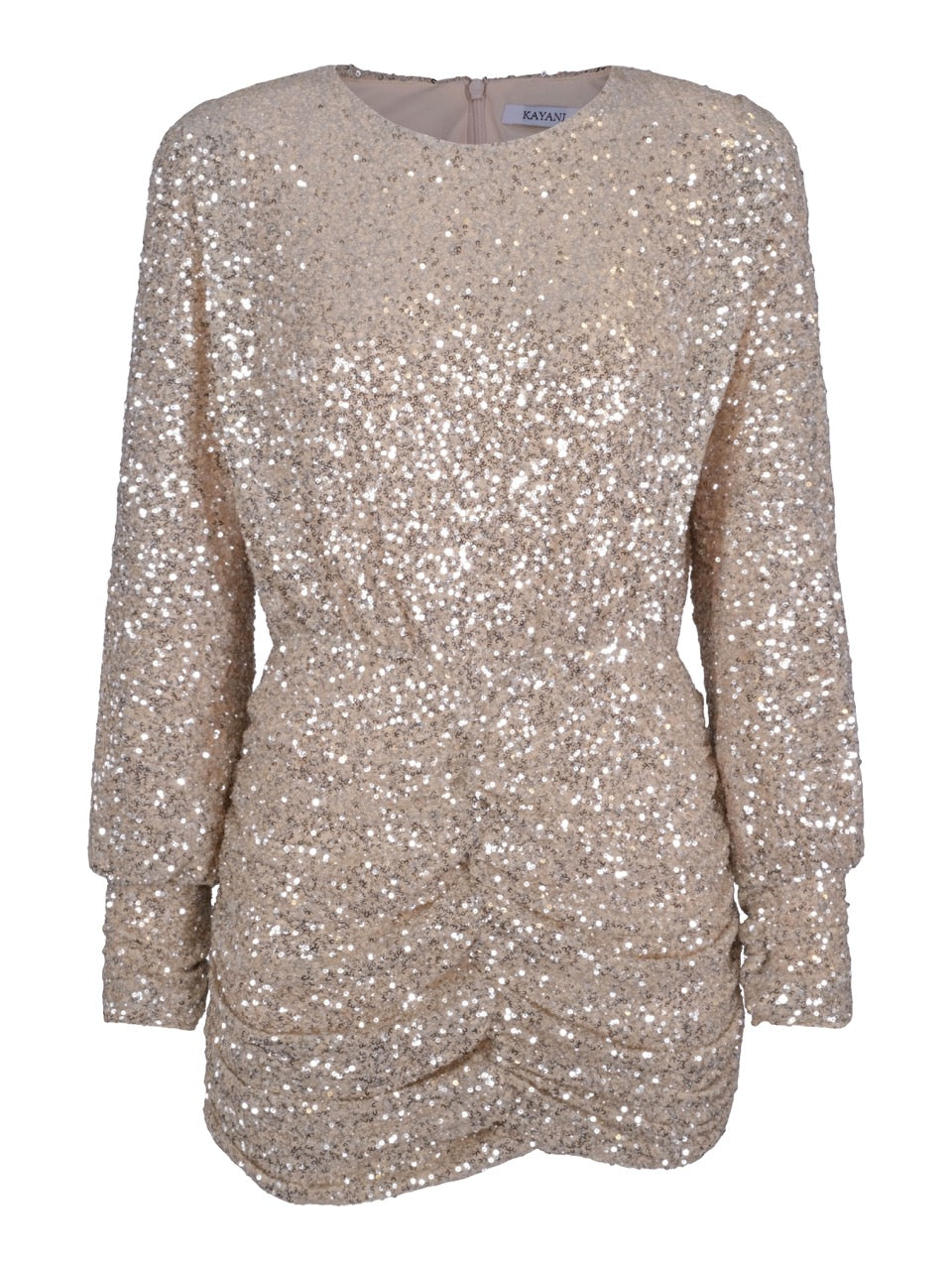 Serina Sequin Mini Gown Dress -Golden Sparkle