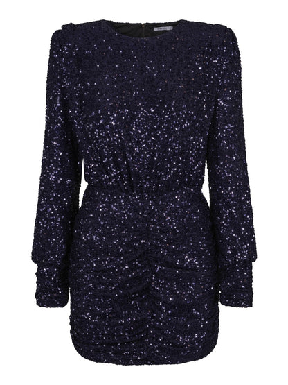 Serina Sequin Mini Gown Dress - Marine Sparkle