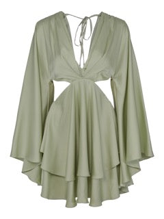 Riona Cut Out Dress - Minted Sage
