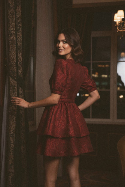 Eliana Mini Maze Dress - Mulberry