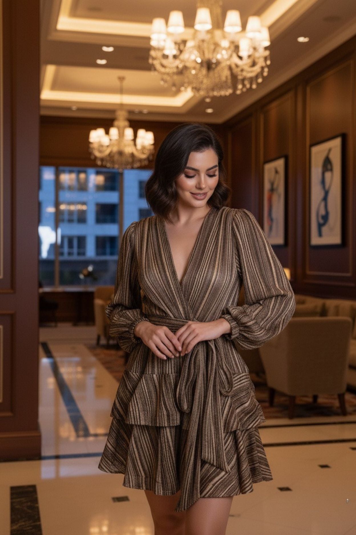 Naia Bedouine Dress - Golden splash
