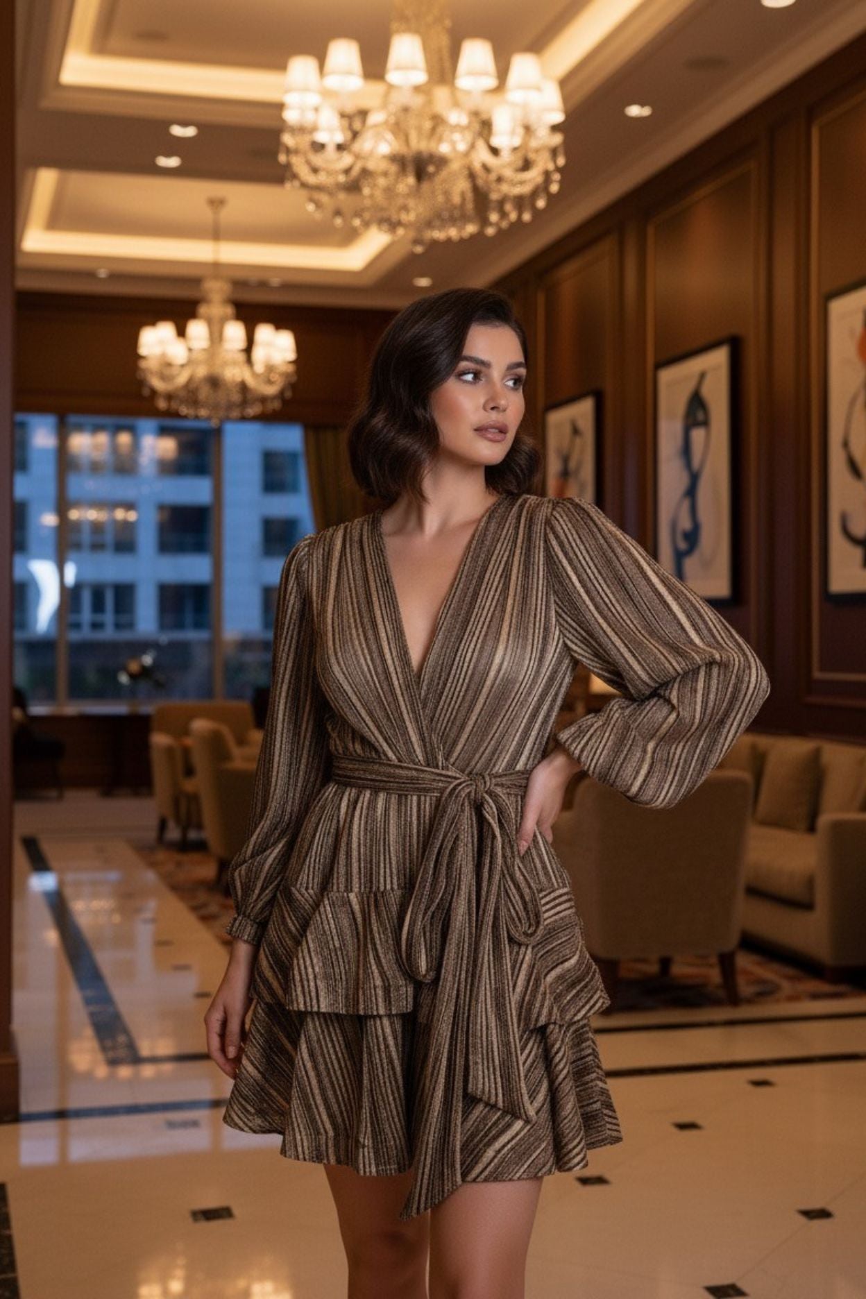 Naia Bedouine Dress - Golden splash