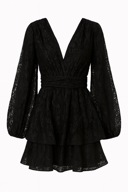 Asya Bedouin Dress - Black Lace