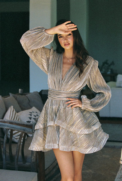 Naia Bedouine Dress - Grain Bronz Splash