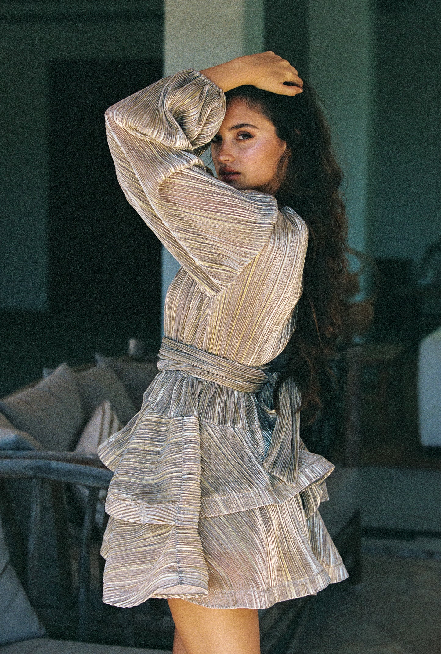 Naia Bedouine Dress - Grain Bronz Splash