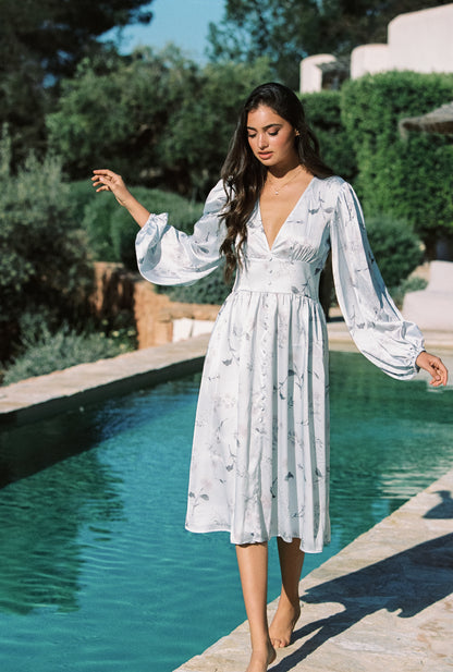 Hazel Midi Dress - Aromatic Blossom