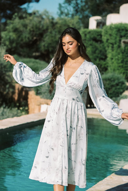 Hazel Midi Dress - Aromatic Blossom