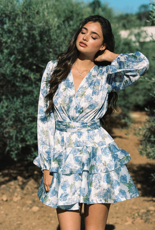 Asya Bedouin Dress - Saxe Azure