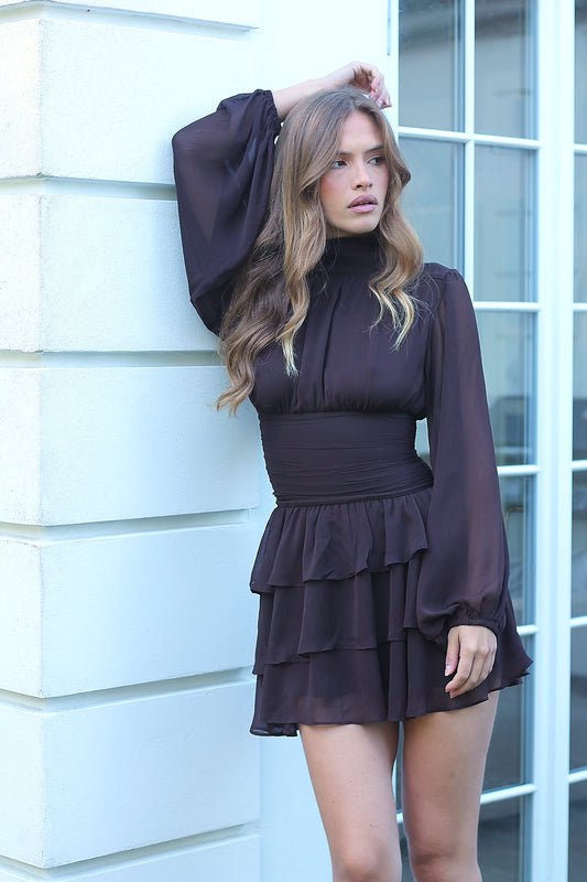 Milla Mini Ruffle Dress - Hazel