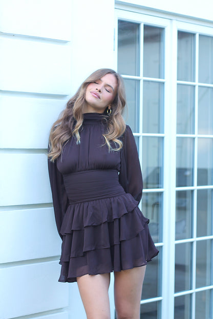 Milla Mini Ruffle Dress - Hazel