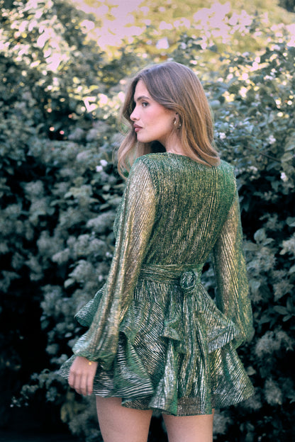 Naia Bedouin Dress - Smaragd Splash