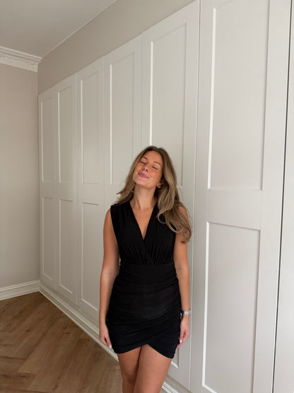 Zayla Creole Mini Dress - Grain Onyx