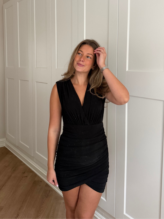 Zayla Creole Mini Dress - Grain Onyx