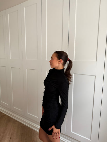 Anthea Bustier Mini Dress - Glittering Onyx