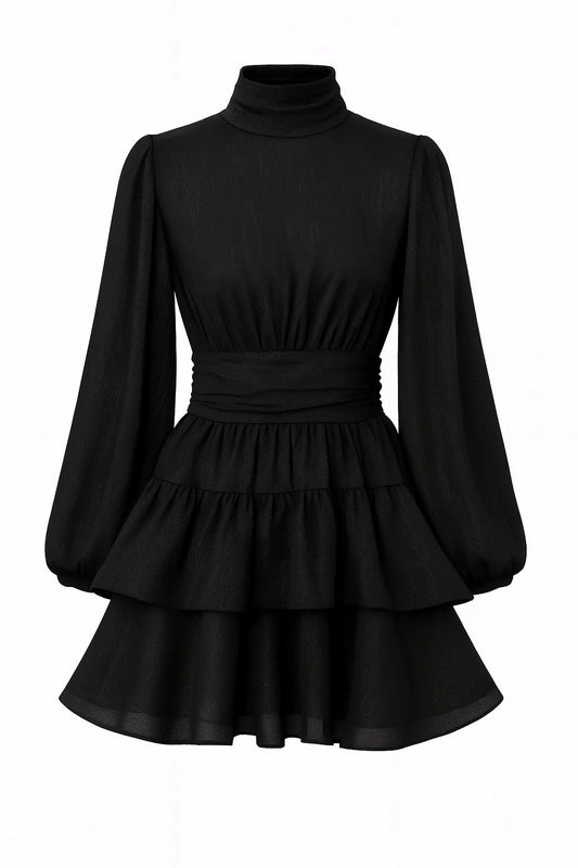 Kelly Minari Mini Dress - Onyx