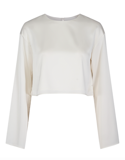 Dina Satin Turnt Blouse - Shiny Orchid