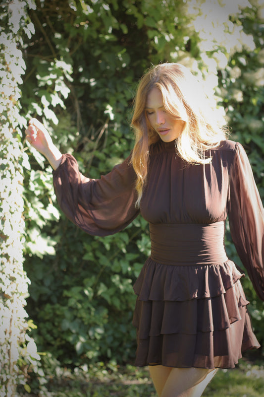 Milla Mini Ruffle Dress - Hazel