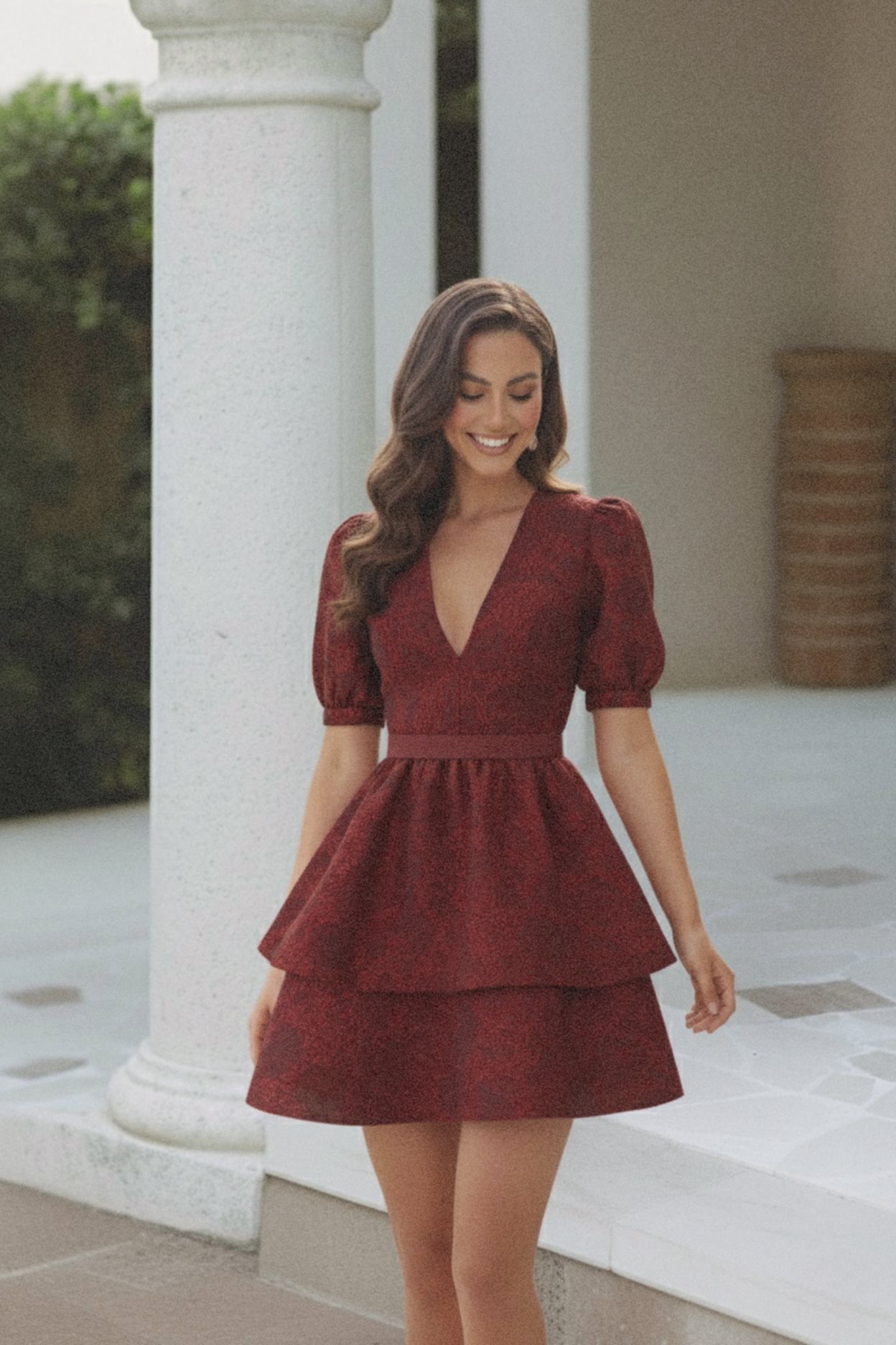 Eliana Mini Maze Dress - Mulberry