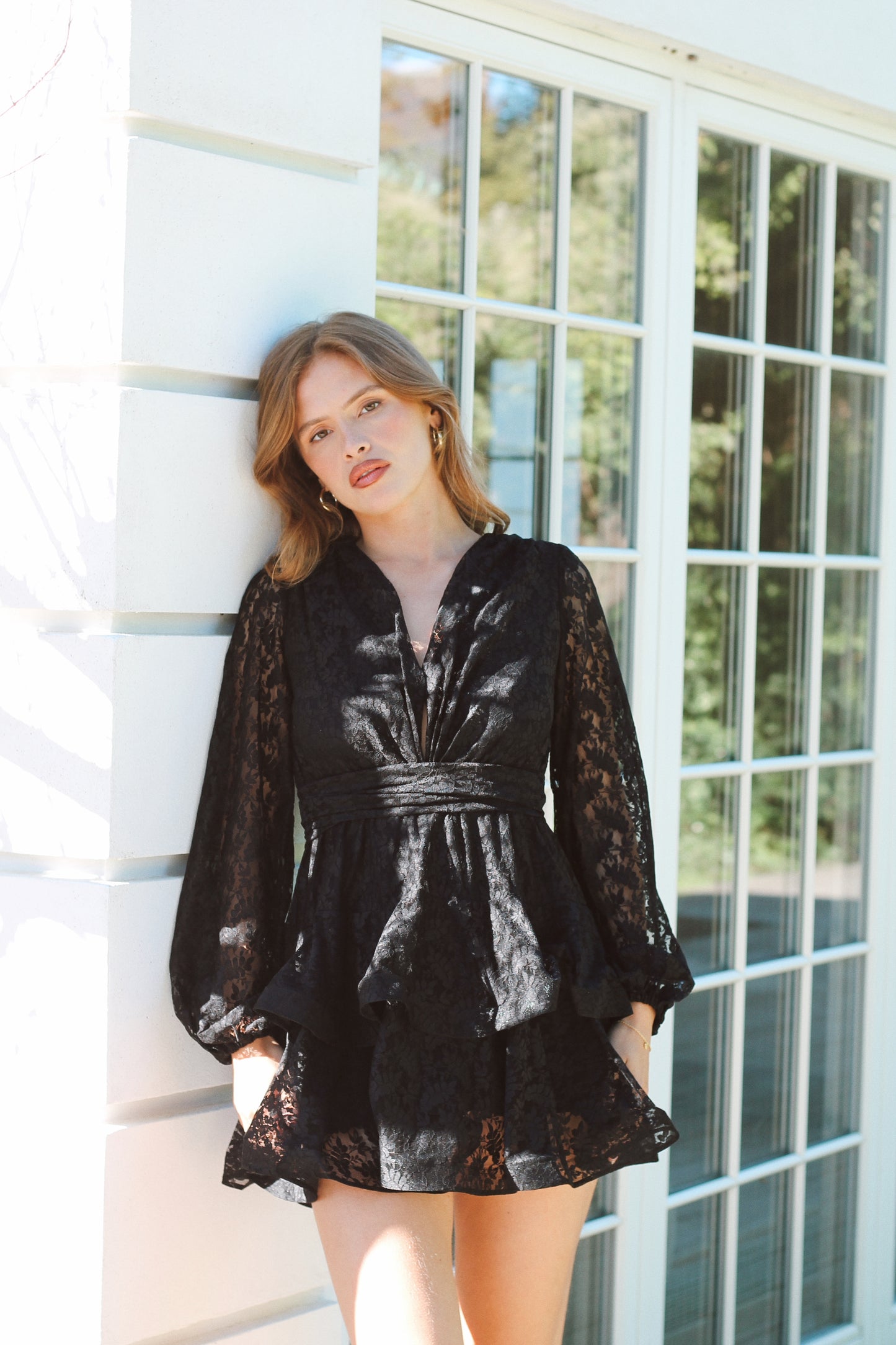 Asya Bedouin Dress - Black Lace