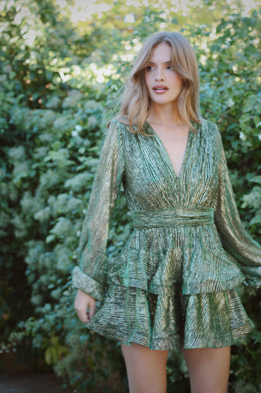 Naia Bedouin Dress - Smaragd Splash