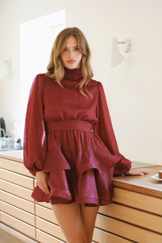 Kelly Minari mini dress - Mulberry