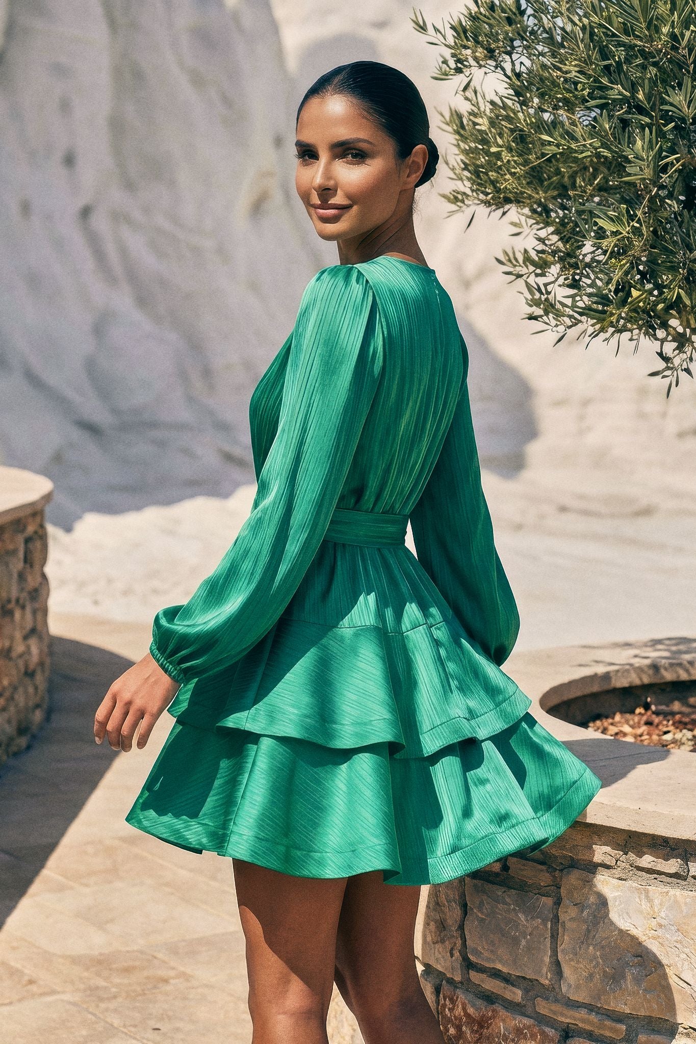 Asya Bedouin Dress - Emerald Sage