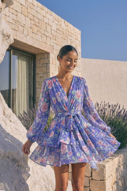 Asya Bedouin Dress - Violet Rosette