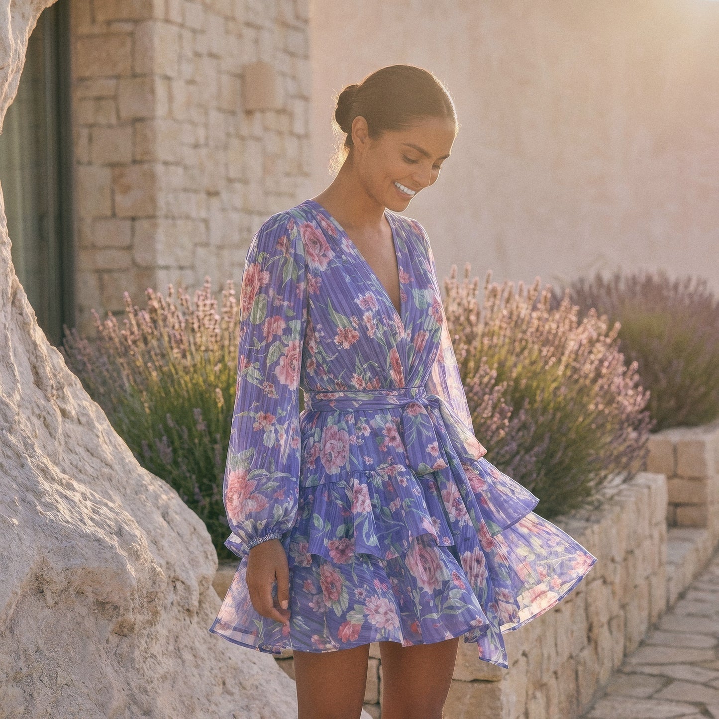 Asya Bedouin Dress - Violet Rosette