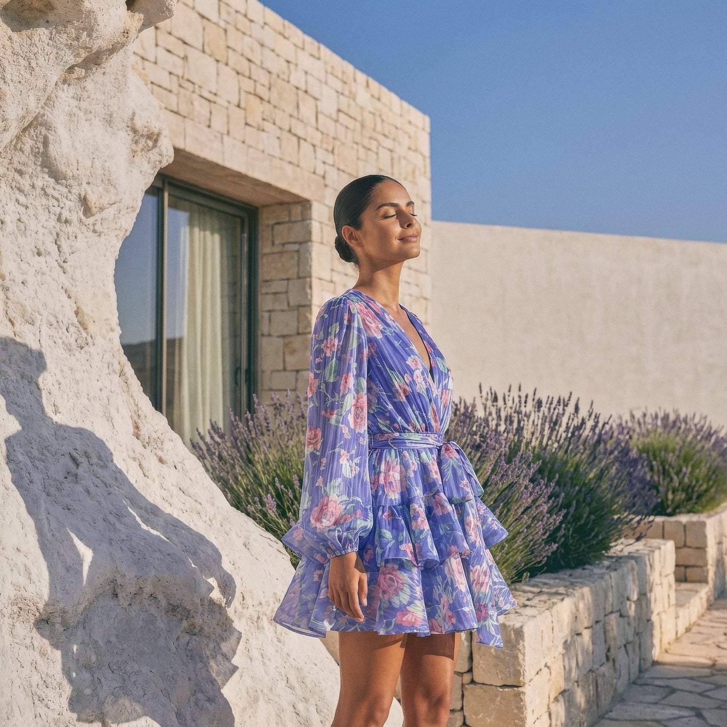 Asya Bedouin Dress - Violet Rosette