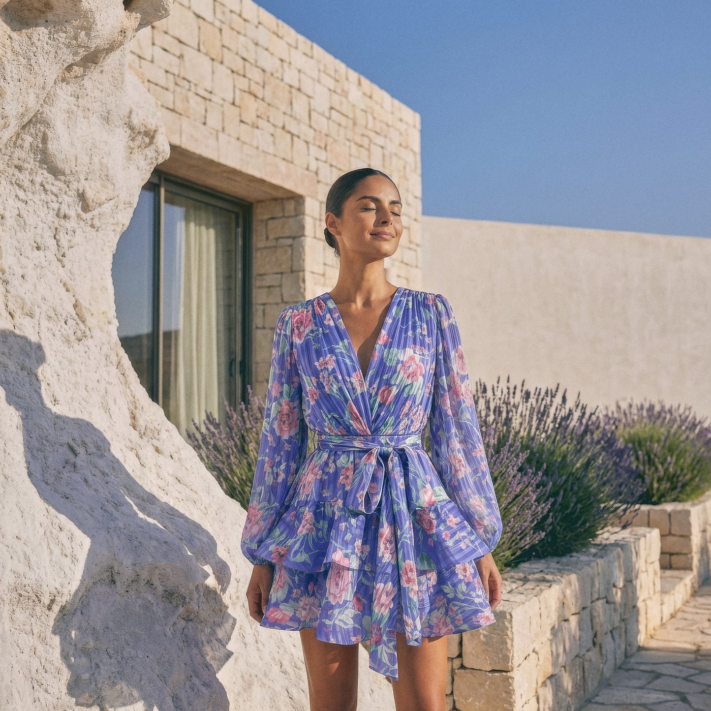 Asya Bedouin Dress - Violet Rosette